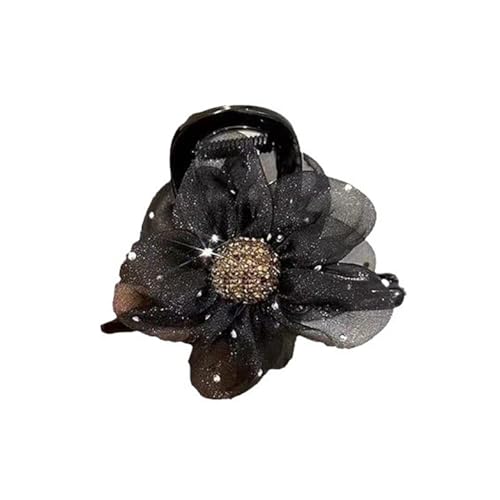 Blumen Haarkrallen Haarspangen Blumen Klauenklammer Satinrosen Haarnadel Haar Accessoires Haarstyling Zubehör für Frauen Damen von TJCGCKK