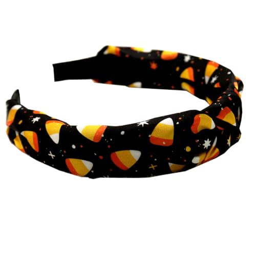 Einzigartige Top Knot Stirnband für Frauen Kreative Geist Spinnennetz Katze Haarbänder Rutschfeste Haarreifen Dekorative Halloween Haar Band Mode Haarschmuck (Schwarz B) von TJCGCKK