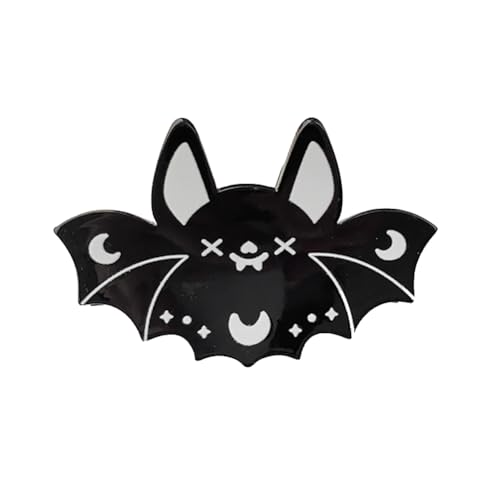 Halloween-Haarkrallen-Clips für Frauen, Kreative Geisterspinne Fledermaus Anti-Rutsch-Haarkrallen-Clips, Einzigartiger starker Halt Pferdeschwanz-Halter Dekoratives Haar-Styling-Zubehör (Schwarz C) von TJCGCKK