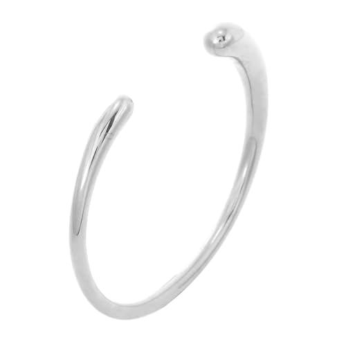 Mode Teardrop Armstulpe Armband für Frauen Klotzige Offen Breite Armspange Armmanschette Bling Kristall Braidal Armbänder Minimalistisch Armband Statement-Schmuck (Silber) von TJCGCKK