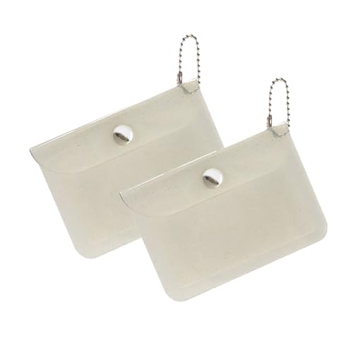 TJCGCKK Durchsichtiger Münzbeutel Geldbeutel Brieftasche Kreditkartenhalter Mini Kartenetui Kartenhalter Geldbörse mit Schlüsselbund Kleine Karten Paket für Mädchen 2 Stück von TJCGCKK