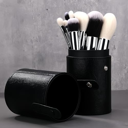 TJHBMNC 15-teiliges professionelles Make-up-Pinsel-Set für Lidschatten, Grundierung, Verblenden und Konturieren, Reise-Make-up-Pinsel-Set (Pinsel + Pinseleimer) von TJHBMNC