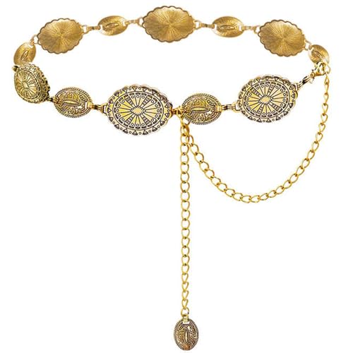 TJUSPIRIT Taillenkette Gürtel Bauchkette für Damen Metall Verstellbare Kettengürtel Körperketten Metallgürtel Bauchschmuck für Jeans, Röcke und mehr(Stil 4) von TJUSPIRIT