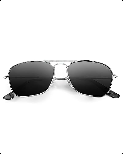 TJUTR Herren-Sonnenbrille Polarisiert: UV400 Schutz, 138mm breit, Metallrahmen - Perfekter Blendschutz für Autofahrer in schlankem Design von TJUTR