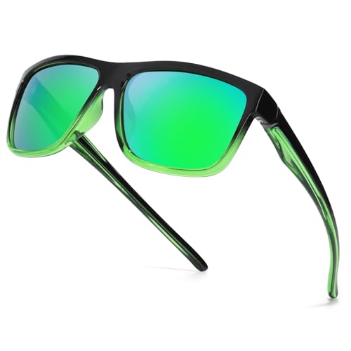 TJUTR Herren-Sonnenbrille Polarisiert: UV400 Schutz und blendfrei, Perfekt für Autofahrer, Ultraleicht und stylisch mit Rechteckig TR90 rahmen von TJUTR