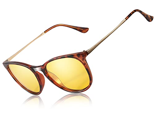 TJUTR Polarisierte Nachtfahrtbrille für Autofahren Damen und Herren HD Gelbe Nacht Vision Blendschutz Brille von TJUTR