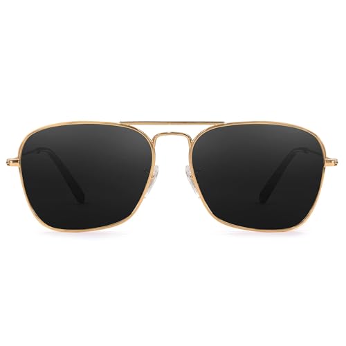 TJUTR Herren-Sonnenbrille Polarisiert: UV400 Schutz, 138mm breit, Metallrahmen - Perfekter Blendschutz für Autofahrer in schlankem Design von TJUTR