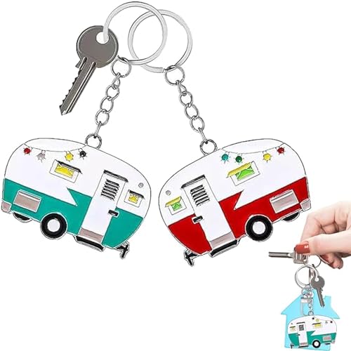 TJYAEKLTD Wohnwagen Schlüsselanhänger, 2 Pack Praktische und stilvolle Happy RV Camper Schlüsselanhänger Zubehör, CampingSchlüsselanhänger für Liebhaber (Red+Green) TJYAEKLTD Wohnwagen Schlüsselanhänger, 2 Pack Praktische und stilvolle Happy RV Camper Schlüsselanhänger Zubehör, CampingSchlüsselanhänger für Liebhaber (Red+Green) von TJYAEKLTD