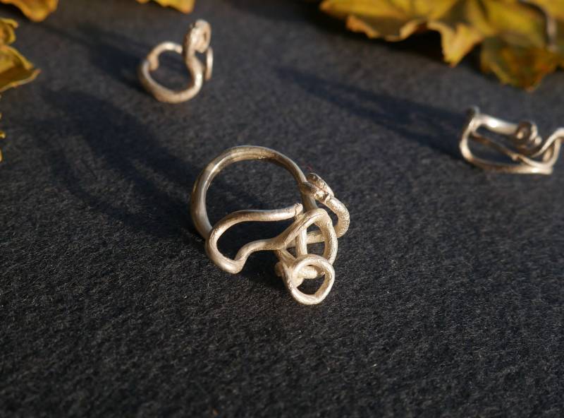 Ring Weinranke Silber 925 Massiv Verstellbar von TJsFinest