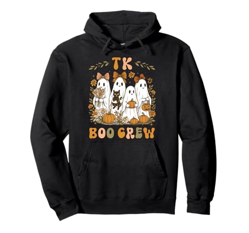 Boo Crew TK Teacher Halloween Ghost Girly Kokettenschleife für Damen Pullover Hoodie Boo Crew TK Teacher Halloween Ghost Girly Kokettenschleife für Damen Pullover Hoodie von TK Boo Crew Preppy Halloween Floral Ghost Kid Girl
