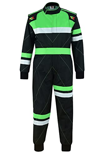 TK Kinder-Kart-Anzug, einteilig, Motocross-Rennbekleidung, schwarz / grün, 34 TK Kinder-Kart-Anzug, einteilig, Motocross-Rennbekleidung, schwarz / grün, 34 von TK