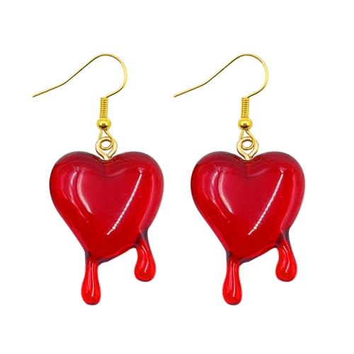 Ohrhänger mit tropfendem Blutherz, Vampirschmuck, Geschenk für Frauen von TKHLT
