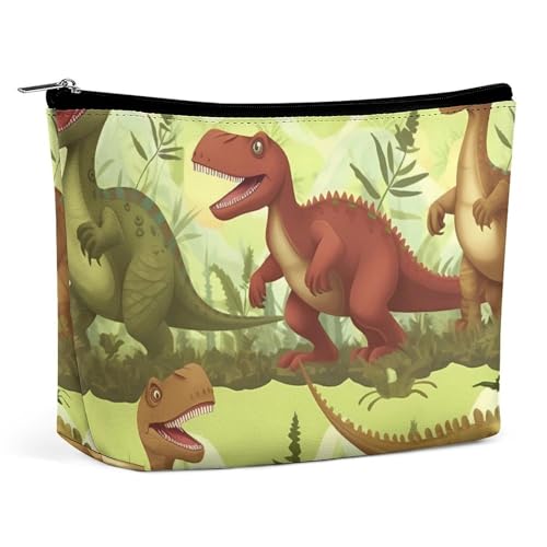 TKJMCSW Dinosaurier-Make-up-Tasche für Damen, große Kapazität, Kulturbeutel, tragbar, Make-Up-Organizer, Kosmetiktasche, Reisetasche für Kosmetik-Aufbewahrungstasche für Reisen, Arbeit, Stil, von TKJMCSW
