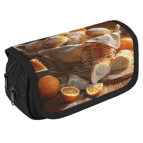 TKJMCSW Federmäppchen mit großem Fassungsvermögen, mit Reißverschluss, Brotkorb, multifunktionales Federmäppchen mit 3 Fächern, Make-up-Tasche für Erwachsene, Stoff, Make-up-Tasche für Damen und TKJMCSW Federmäppchen mit großem Fassungsvermögen, mit Reißverschluss, Brotkorb, multifunktionales Federmäppchen mit 3 Fächern, Make-up-Tasche für Erwachsene, Stoff, Make-up-Tasche für Damen und von TKJMCSW