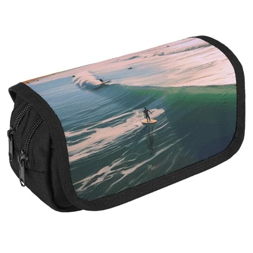 TKJMCSW Federmäppchen mit großem Fassungsvermögen, mit Reißverschluss, multifunktionales Federmäppchen mit 3 Fächern, Make-up-Tasche für Erwachsene, aus Stoff, für Damen und Herren TKJMCSW Federmäppchen mit großem Fassungsvermögen, mit Reißverschluss, multifunktionales Federmäppchen mit 3 Fächern, Make-up-Tasche für Erwachsene, aus Stoff, für Damen und Herren von TKJMCSW