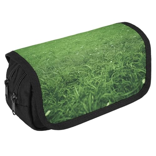 TKJMCSW Federmäppchen mit großem Fassungsvermögen, mit Reißverschluss, multifunktionales Federmäppchen mit 3 Fächern, für Erwachsene, Stoff, Make-up-Tasche für Damen und Herren von TKJMCSW