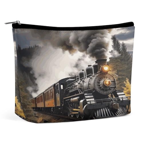 TKJMCSW Kosmetiktasche für Damen und Herren, wasserdicht, Reise-Kulturbeutel, große Kapazität, Make-up-Tasche, PU-Leder, niedliche Make-up-Tasche, tragbare Reisetasche für Toilettenartikel von TKJMCSW
