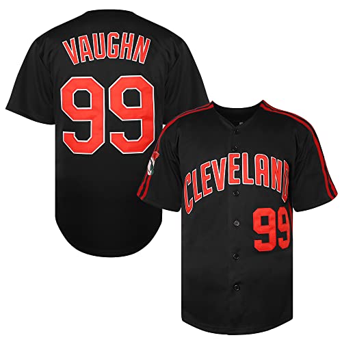 TKJPYWYH Herren Ricky Vaughn 99 Movie Baseball Trikot, 90er Jahre Hip Hop Kleidung, genähtes Sport-Fan-Shirt, Jersey, Marineblau, Grau, Weiß, 99 Navy, Mittel von TKJPYWYH