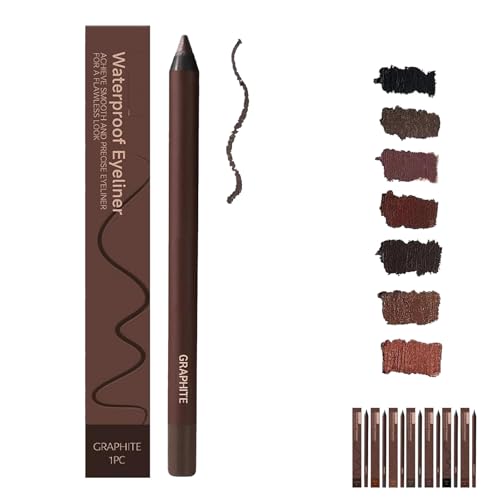 Beyond Draw Eyeliner, 24 Hr Waterproof Eyeliner Duo Sharpenable Eye Pencil, 2 in 1 Eyelinerand Eyebrow Pencil, No Smudging, Fading, Smooth and Easy to Colors (Graphite) von TKNIBEEN