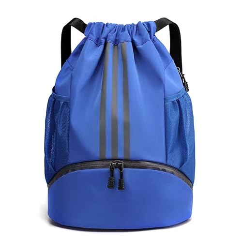 TKTTBD Turnbeutel für Damen & Herren-Sporttasche Aus Nylon Mit Kordelzug,Beutel Rucksack,Rucksack mit Kordelzug,Sportbeutel, Gym Bag, Rucksackbeutel für Sport und Reisen (Blau) von TKTTBD