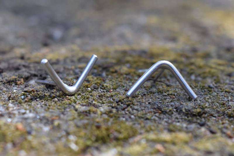 Vance Ohrringe - Sterling Silber V Ohrstecker Vance Ohrringe - Sterling Silber V Ohrstecker von TKittenShop