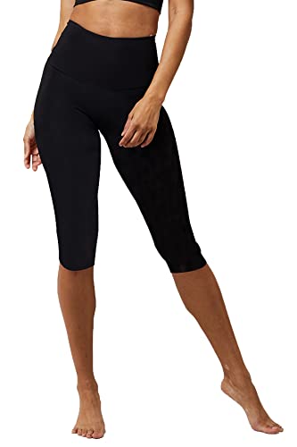 TLC Sport | Capri Leggings mit Bauchkontrolle | extra starke Kompression | schwarz, Schwarz , 40-42 von TLC Sport