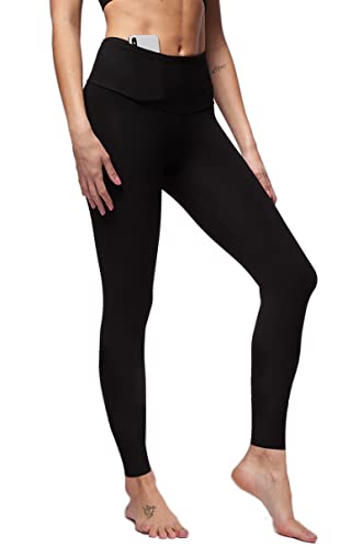 TLC Sport Damen Figur Straffung Abnehmen Kompression Sport Taille Kontrolle Ebene Gym Leggings-Schwarz-Large (42) von TLC Sport