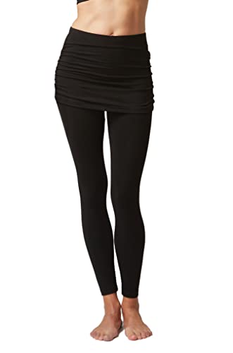 TLC Sport Damen weiche,klassische Taille Rüschenhose mit Überrock 36 Schwarz von TLC Sport