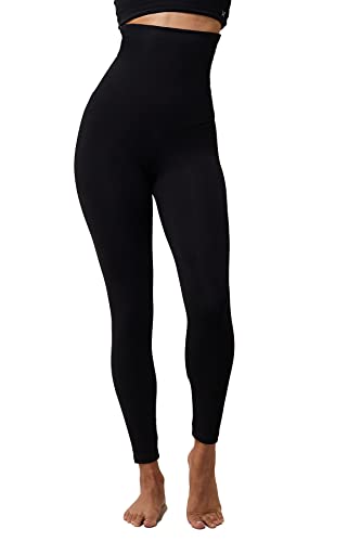 TLC Sport | Taillenbetonende Leggings mit Bauchkontrolle | extra starke Kompression | butterweicher Stoff | Schwarz, Schwarz , 40-42 von TLC Sport