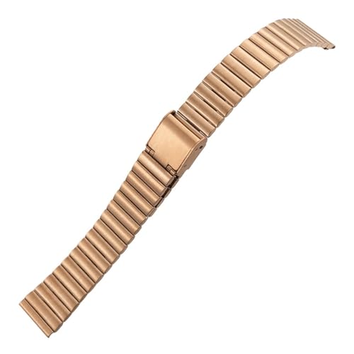 TLCBAZCF 10 mm 12 mm 14 mm Silber Roségold Edelstahl-Uhrenarmband kompatibel mit Oris Tissot Hamilton Longines 16 mm 18 mm 20 mm Uhrenarmband(Rose Gold,16mm) von TLCBAZCF