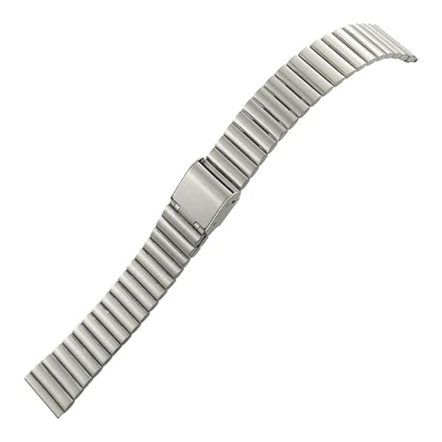 TLCBAZCF 10 mm 12 mm 14 mm Silber Roségold Edelstahl-Uhrenarmband kompatibel mit Oris Tissot Hamilton Longines 16 mm 18 mm 20 mm Uhrenarmband(Silver,20mm) von TLCBAZCF