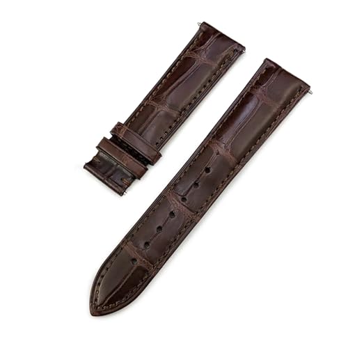 TLCBAZCF 19 mm 20 mm 21 mm 22 mm 23 mm weiches Krokodil-Uhrenarmband, kompatibel mit Jaeger-LeCoultre Master Alligator-Lederarmband(Brown,20mm) von TLCBAZCF