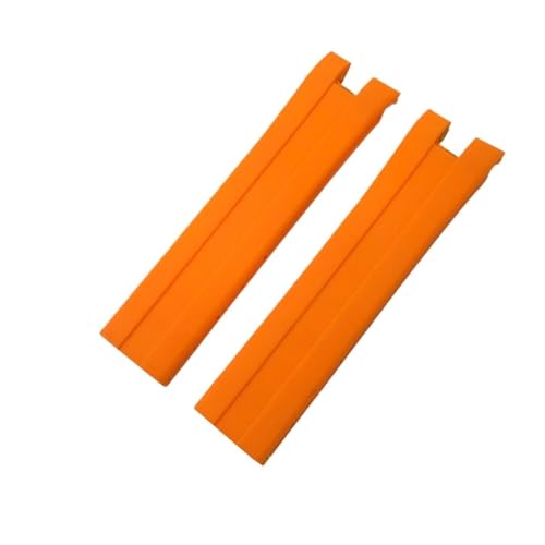 TLCBAZCF 21 mm Silikonkautschuk-Armband, kompatibel mit Tissot T076 T-Race T-Sport T076417, schwarz, rot, orange, Uhrenarmband, Faltschließe(Orange) von TLCBAZCF