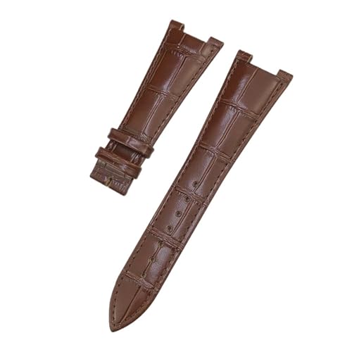 TLCBAZCF 25 * 13mm Lederarmband Kompatibel Mit Patek Philippe 5711 5712G Nautilus Braun Schwarz Blau Weiches Uhrenarmband(Brown) von TLCBAZCF
