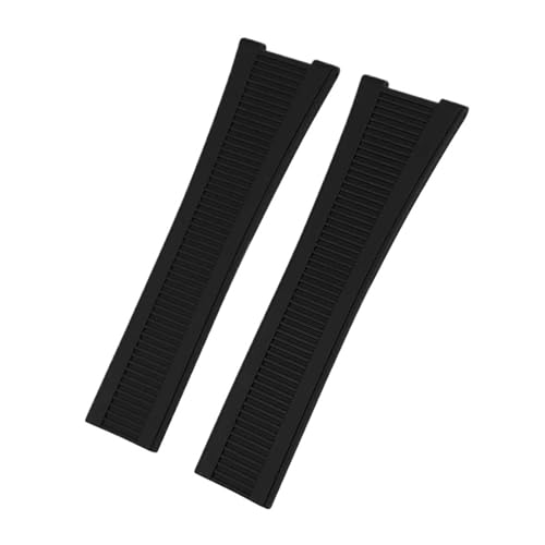 TLCBAZCF 25 mm 13 mm Gummi-Silikon-Armband kompatibel mit Patek Philippe Nautilus PP 5711 5726 5712 5980 Schwarz Blau Braun Weiches Uhrenarmband(Black) von TLCBAZCF