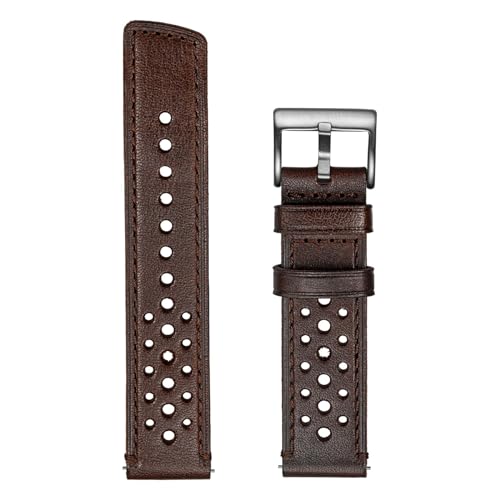 TLCBAZCF Ersatz-Uhrenarmbänder aus Leder, blau, handgefertigt, italienisch, 22 mm, Lederbänder 18 mm, 20 mm, 24 mm, kompatibel mit Oris(HS148-BRW,20mm) von TLCBAZCF