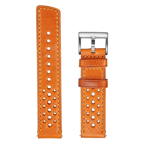 TLCBAZCF Ersatz-Uhrenarmbänder aus Leder, blau, handgefertigt, italienisch, 22 mm, Lederbänder 18 mm, 20 mm, 24 mm, kompatibel mit Oris(HS148-ORG,22mm) von TLCBAZCF