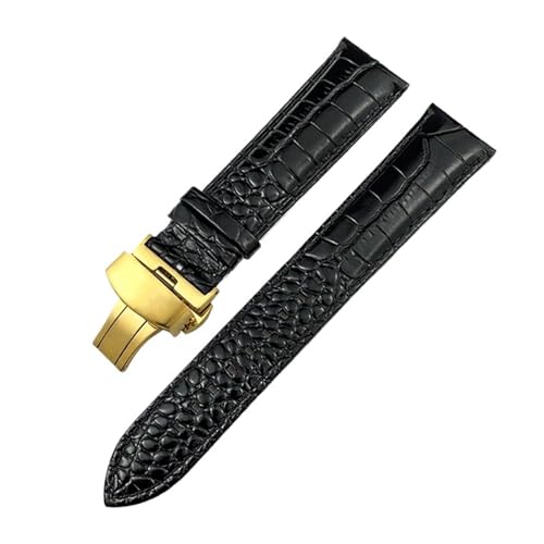 TLCBAZCF Lederarmband mit Krokodilmuster, 19 mm, 20 mm, 21 mm, 22 mm, kompatibel mit 5 SKX Hamilton Certina Tissot Rindsleder, 19 mm von TLCBAZCF
