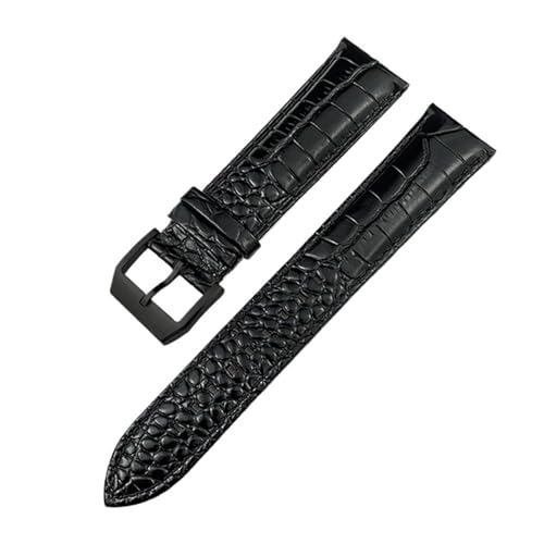TLCBAZCF Lederarmband mit Krokodilmuster, 19 mm, 20 mm, 21 mm, 22 mm, kompatibel mit 5 SKX Hamilton Certina Tissot Rindsleder, 20 mm von TLCBAZCF