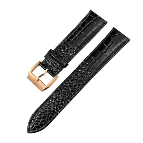 TLCBAZCF Lederarmband mit Krokodilmuster, 19 mm, 20 mm, 21 mm, 22 mm, kompatibel mit 5 SKX Hamilton Certina Tissot Rindsleder, 22 mm von TLCBAZCF