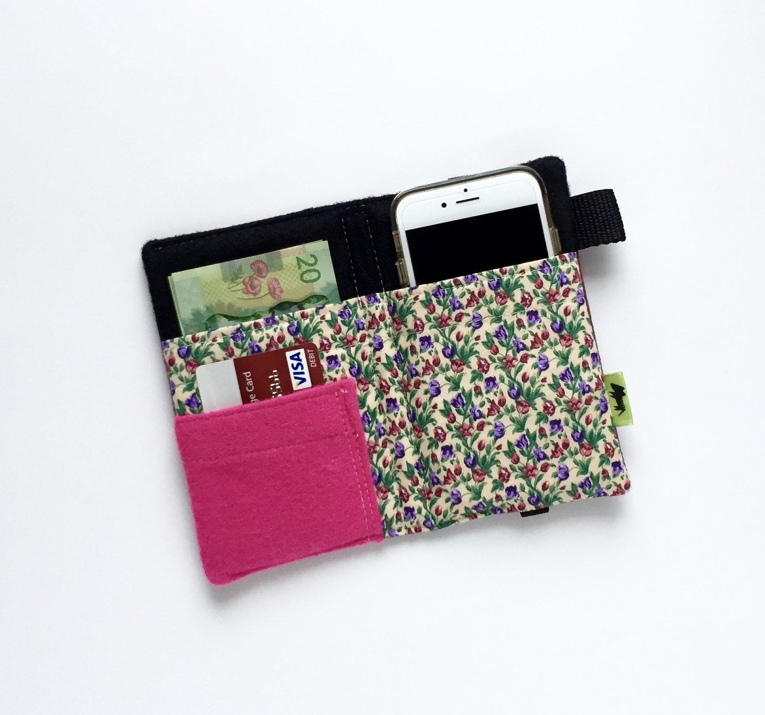 Iphone 7 Portemonnaie Damen Lila Frau Geschenk 6+ Aubergine Handy Clutch Zwei Handybörsen Mädchen Teen von TLCPouches