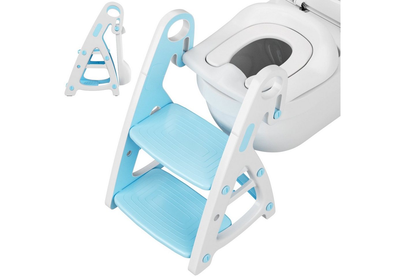 TLGREEN Toilettentrainer,Toilettensitz Kinder mit Treppe, (toilettensitz für kinder), Baby Toilettensitz 2 in 1 mit Tritthocker von TLGREEN