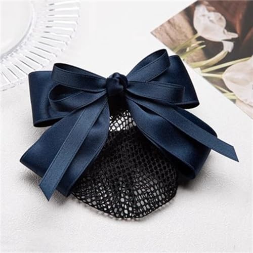 Haarnetz mit Schleife und Haarspange Damen Arbeitsplatte Haarnetz Kopfschmuck Haar für Banken Hotels Restaurant Mitarbeiter(Colour 6) von TLMDXTEU