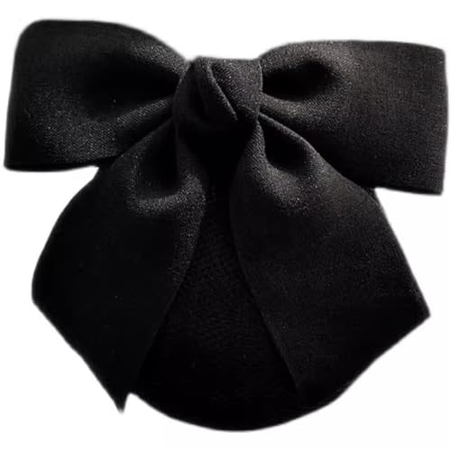 Haarnetz mit Schleife und Haarspange Damen Haarnetz Flight Work Mesh Bow Haarschmuck für Banken Hotels Restaurant Mitarbeiter(Black) von TLMDXTEU