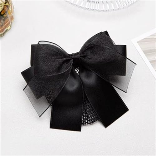 Haarnetz mit Schleife und Haarspange Damen Haarnetzplatte Haararbeit Haarspangen für Banken Hotels Restaurant Mitarbeiter(Colour 2) von TLMDXTEU