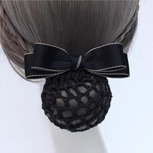 Haarnetz mit Schleife und Haarspange Haarnetz mit einfacher Schleife for Damen, mehrfach erhältlich für Banken Hotels Restaurant Mitarbeiter(Colour 3,Style 2) von TLMDXTEU