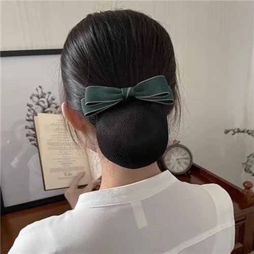 Haarnetz mit Schleife und Haarspange Haarnetz mit einfacher Schleife for Damen, mehrfach erhältlich für Banken Hotels Restaurant Mitarbeiter(Colour 4,Style 1) von TLMDXTEU