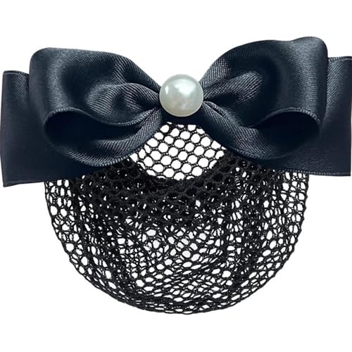 Haarnetz mit Schleife und Haarspange Haarspange for Flugbegleiterin von Hair Network for Damen für Banken Hotels Restaurant Mitarbeiter(Colour 1) von TLMDXTEU