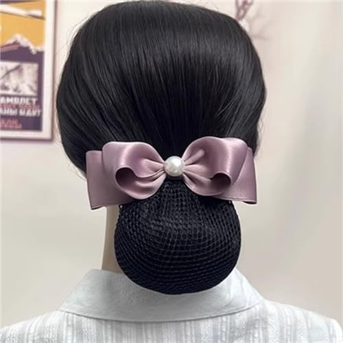 Haarnetz mit Schleife und Haarspange Haarspange for Flugbegleiterin von Hair Network for Damen für Banken Hotels Restaurant Mitarbeiter(Colour 2) von TLMDXTEU
