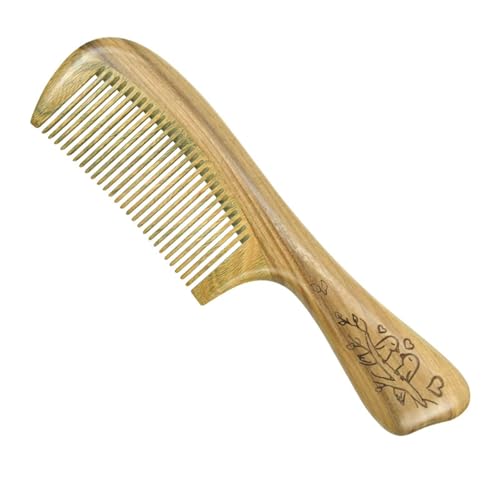 Holzkamm Sandelholz Großer geschnitzter Holzkamm for den täglichen Gebrauch zu Hause für Frauen und Männer(4) von TLMDXTEU